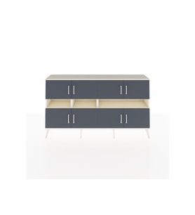 Arges Konsol 8 Raflı 8 Kapaklı 176x30x99 Aytaşı-Antrasit/Aytaşı