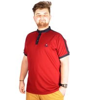 Mode XL T-shirt Polo Hkm Yaka Pike Mode Team 21556 Bordo