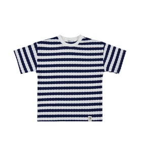 Civil Boys Jakar Çizgili 6-9 Yaş Tişört - Lacivert