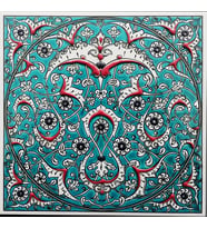 Armada Çini 20x20 Cm ED 324 İznik Rumili Desen Eldekoru Çini Karo