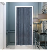 Faran Dekorasyon 72 x 215 Antrasit Renk Camsız Pvc Akordiyon Katlanır Kapı - FRNAKMODEL-02