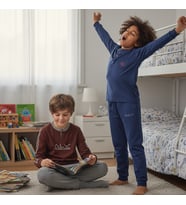 Genç Erkek Pamuklu 2 Adet 2'li Pijama Takımı AL007 V1, AL003 V1 BB2466