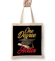 Cute One Degree Hotter College Graduation Day Pun Bez Çanta Uzun Saplı