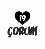 Kalpli 19 Çorum Araba Sticker siyah 20x15 CM (Siyah)