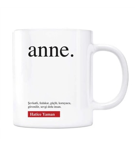 Anne Kelime Anlamı Kişiye Özel Kupa