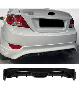 Hyundai Accent Blue Arka Ek Difüzör Siyah Plastik 2010-2018 Arka-difizör-bodykit-ek-karlık