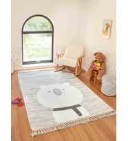 Bercario Kids 9272 Ayıcıklı Hayvan Figürlü Dokuma Çocuk Odası Yumuşak Bebek Odası Halısı