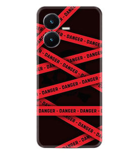 Vivo Y22S Kılıf Resimli Desenli Baskılı Silikon Danger 1372