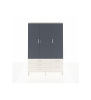 Arges Dolap 5 Raflı 5 Çekmeceli Tek Askılı 132x30x195 Aytaşı-Antrasit/Aytaşı