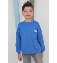 Toontoy Erkek Çocuk Baskılı Sweatshirt (Saks)