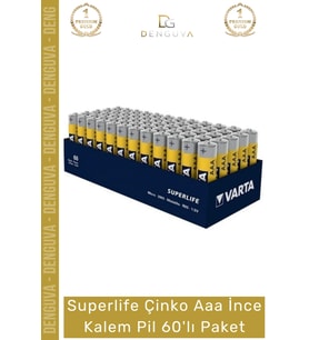 #Pil Superlife Çinko AAA R03 15V Karbon Ekonomik Mega Set Kumanda Saati İnce Kalem Pil 60'lı
