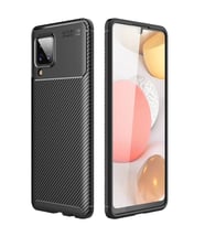 Newface Samsung Galaxy A22 Kılıf Auto Focus Karbon Kapak - Siyah