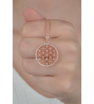 925 Ayar Rose Yaşam Çiçeği Kadın Gümüş Kolye