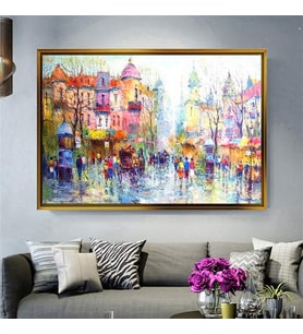 Altın Çerçeveli dekoratif tablo a1441 (Gold)