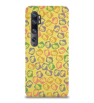 Xiaomi Mi Note 10 Pro Uyumlu Lansman Kılıf Hello Kitty Tasarımlı İçi Kadife Kapak-Sarı (Şeffaf)