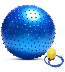 Dikenli Jimnastik Topu 65 cm Mavi+ Pompa