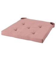 Sandalye Minderi Pembe Renk MeridyenDukkan 35/42x40x4 cm IKEA Cırt Cırtlı Bantlı