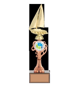 ODAK KUPA - Figürlü Kupalar - Yelken Figürlü Kupalar FG-034 C - 37 cm