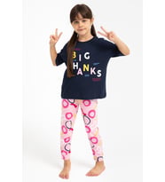 Roly Poly 2800 Big Thanks Lacivert Kız Çocuk Pijama Takımı