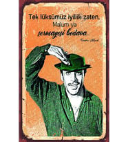 Tek Lüksümüz Iyilik Zaten , Malum Ya , Sermayesi Bedava Yeşilcam Nostalji Retro Ahşap Poster