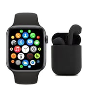 Akıllı Saat T700S + Airpods Kablosuz Kulaklık İkili Set Ios Android Uyumlu (Siyah)