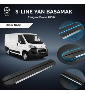 Peugeot Boxer Uzun S-Line Premium Krom Yan Basamak 2006 Sonrası