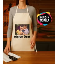 Kişiye Özel Fotoğraflı , Logo, Yazılı Mutfak Önlüğü