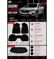 SUZUKİ S-CROSS 2022-2026 Araca Özel 3D Paspas + 3D Bagaj Havuzu