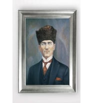 Gümüş Çerçeveli Atatürk Tablo a101