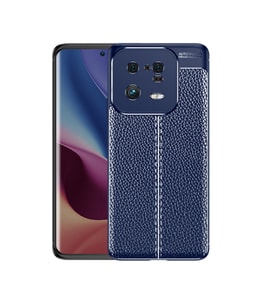 Xiaomi Mi 13 Pro Kılıf Zore Niss Deri Desenli Silikon Kılıf (Lacivert)