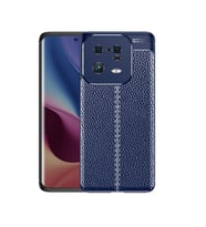 Xiaomi Mi 13 Pro Kılıf Zore Niss Deri Desenli Silikon Kılıf (Lacivert)