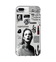 Iphone 7 Plus / 8 Plus Uyumlu Taylor Swift Desenli Şeffaf Telefon Kılıfı