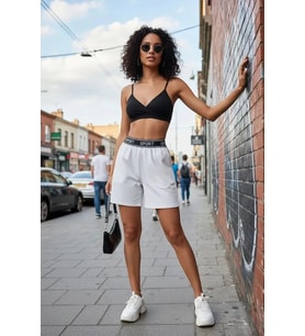 Giyim Kadın Siyah Kapsız Crop Top Bluz Sırtı Açık Esnek Kumaş Şık Kadın Üst Giyim