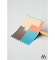 Pastel Geometrik Kompozisyon, Çerçevesiz Yüksek Kalite Duvar Afişi - Sanatsever