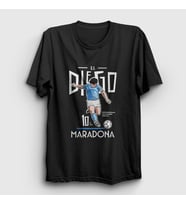 Presmono Unisex Siyah Futbol Sut Maradona T-Shirt 51410tt