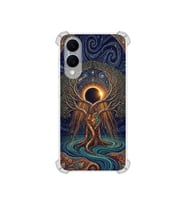 PrintiFy Samsung Galaxy S25edge ile Uyumlu Simya Serisi Kozmik Denge Tasarımlı Uv Baskılı Köşe Korumalı Antişok Kılıf