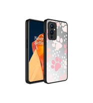 OnePlus 9 Uyumlu Kılıf Aynalı Desenli Kamera Korumalı Parlak Zore Mirror Kapak (Pati Desenli)