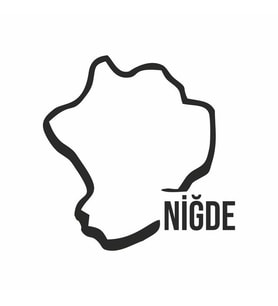Niğde Harita Araba Sticker siyah 18x18 CM (Siyah)