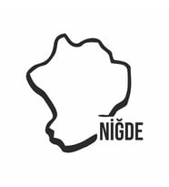 Niğde Harita Araba Sticker siyah 18x18 CM (Siyah)