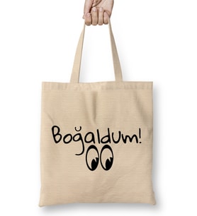 Boğaldum Karadeniz 01 Bez Çanta Uzun Saplı