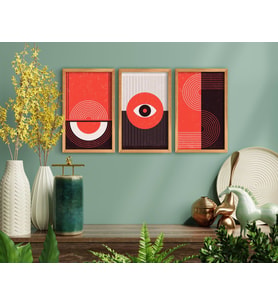 BK Home Dekoratif 3’lü Retro Ahşap Tablo-17