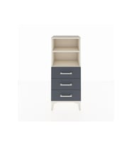 Arges Komodin 2 Raflı 3 Çekmeceli 44x30x106 Aytaşı-Antrasit