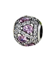 Nur Silver Pembe Kalpli Gümüş Charm NUR-BL12441