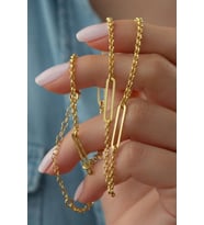 925 Ayar Gümüş Taç Zincir Kolye