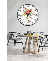 Bilge Retro Tasarımlı Duvar Saati 35 X 35 Cm (Baskılı)