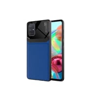 Samsung Galaxy A71 Uyumlu Kılıf Zore Emiks Kapak (Lacivert)