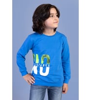 Toontoy Erkek Çocuk  Baskılı Sweatshirt (Saks)