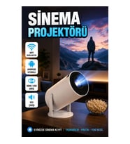Android 11 Mini Sinema Projektörü 720P HDMI USB WiFi Ses Çıkışlı Taşınabilir Ayaklı Projeksiyon