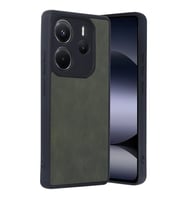 Note 14 4G Kılıf Aras Deri Kapak - Koyu Yeşil