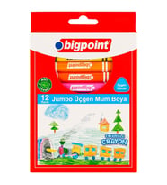 Bigpoint Jumbo Üçgen Mum Boya 12 Renk